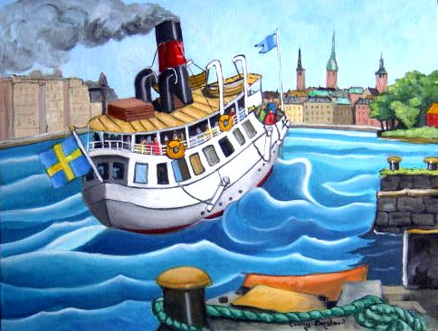 B�t vid inloppet till stockholm
